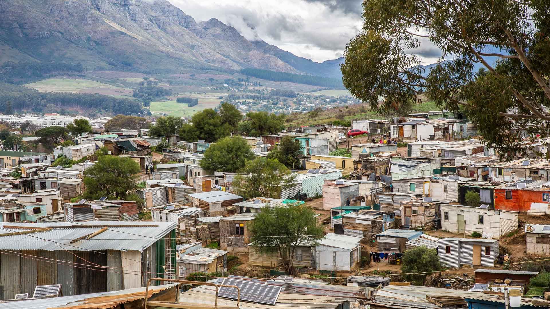 Smartdwelling with rooftop solar panels in Enkanini Informal Settlement