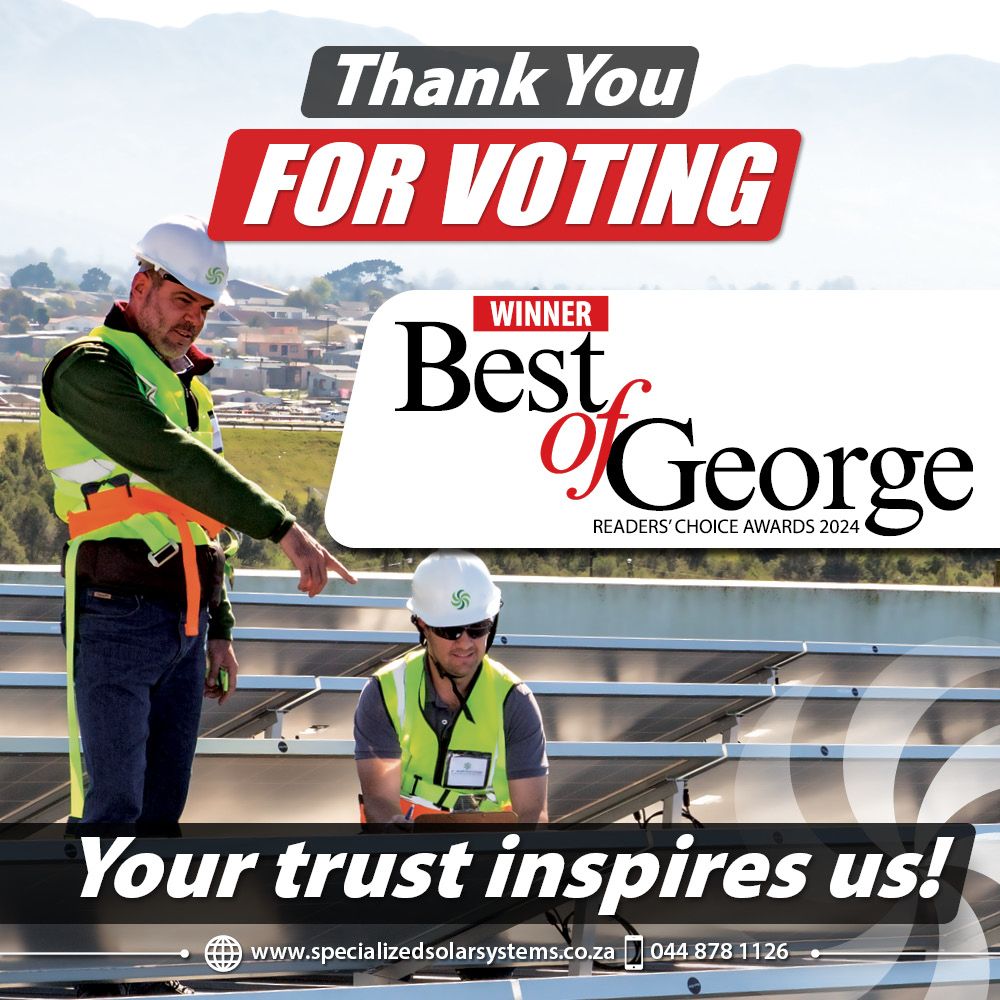 Specialized Solar Systems voted the best solar company in George