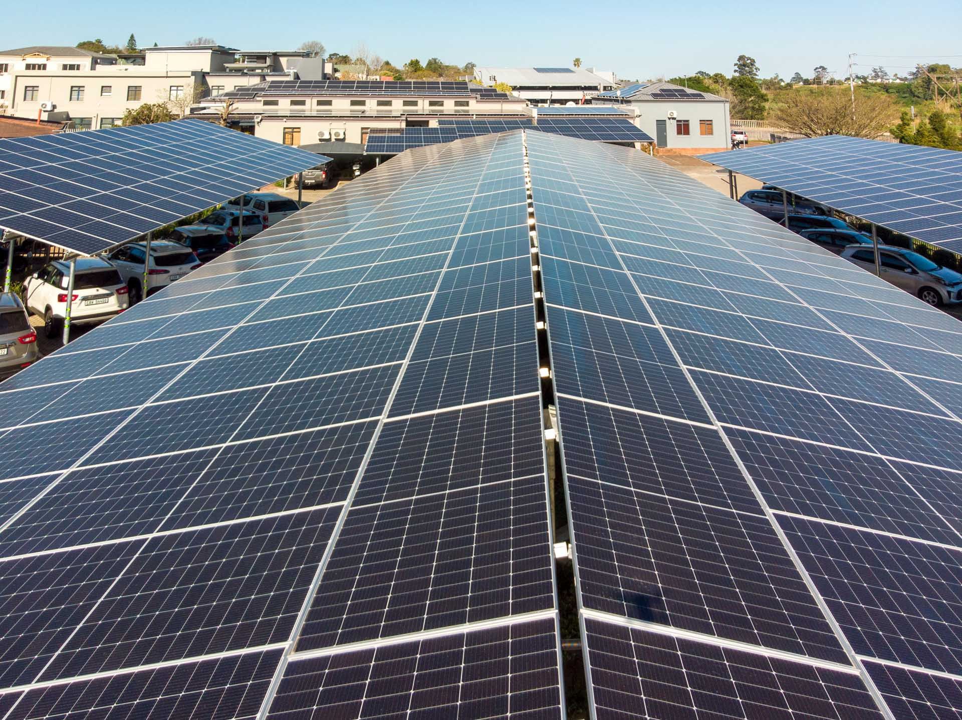 Commercial hybrid solar installation at Surgical Eye Clinic in George