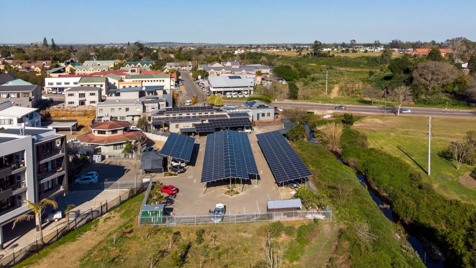 Commercial hybrid solar installation at Surgical Eye Clinic in George