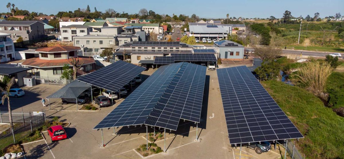 Commercial hybrid solar installation at Surgical Eye Clinic in George