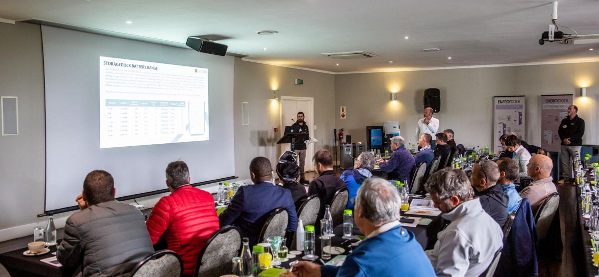 People at training at Fancourt with Specialized Solar Systems business distribution partners and associates of Specialized Solar Systems