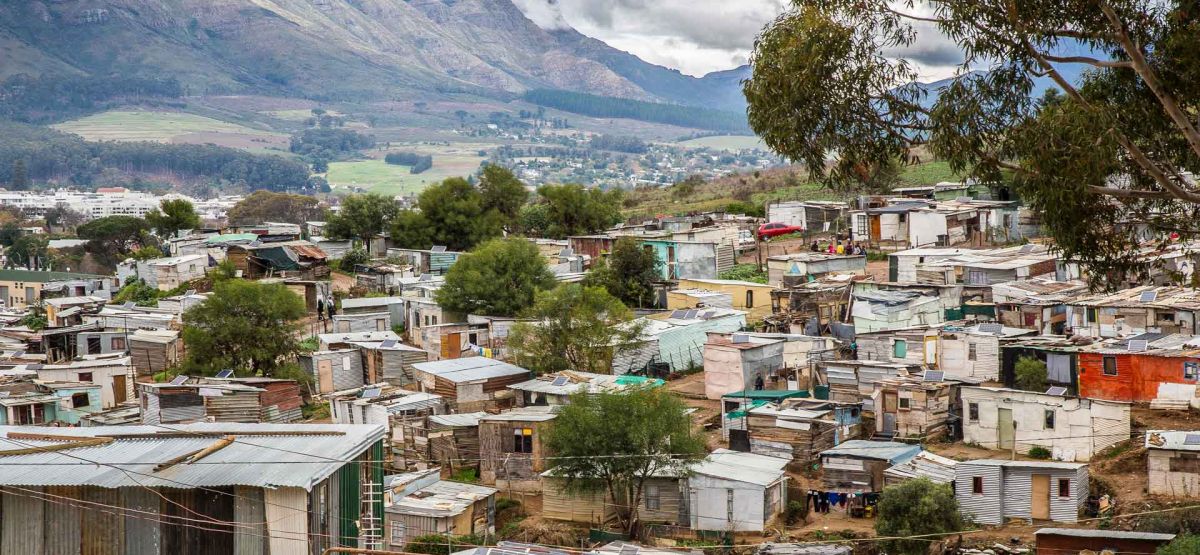 Smartdwelling with rooftop solar panels in Enkanini Informal Settlement