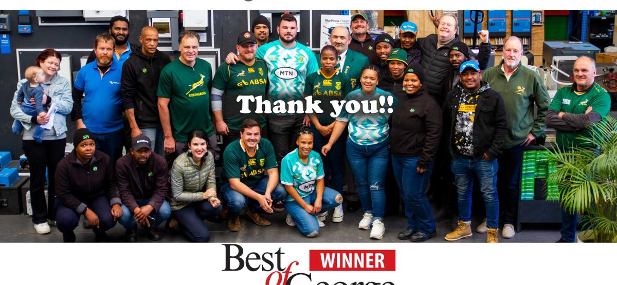 Best Solar Company of George Winners 2024 Specialized Solar Systems Team say thank you!