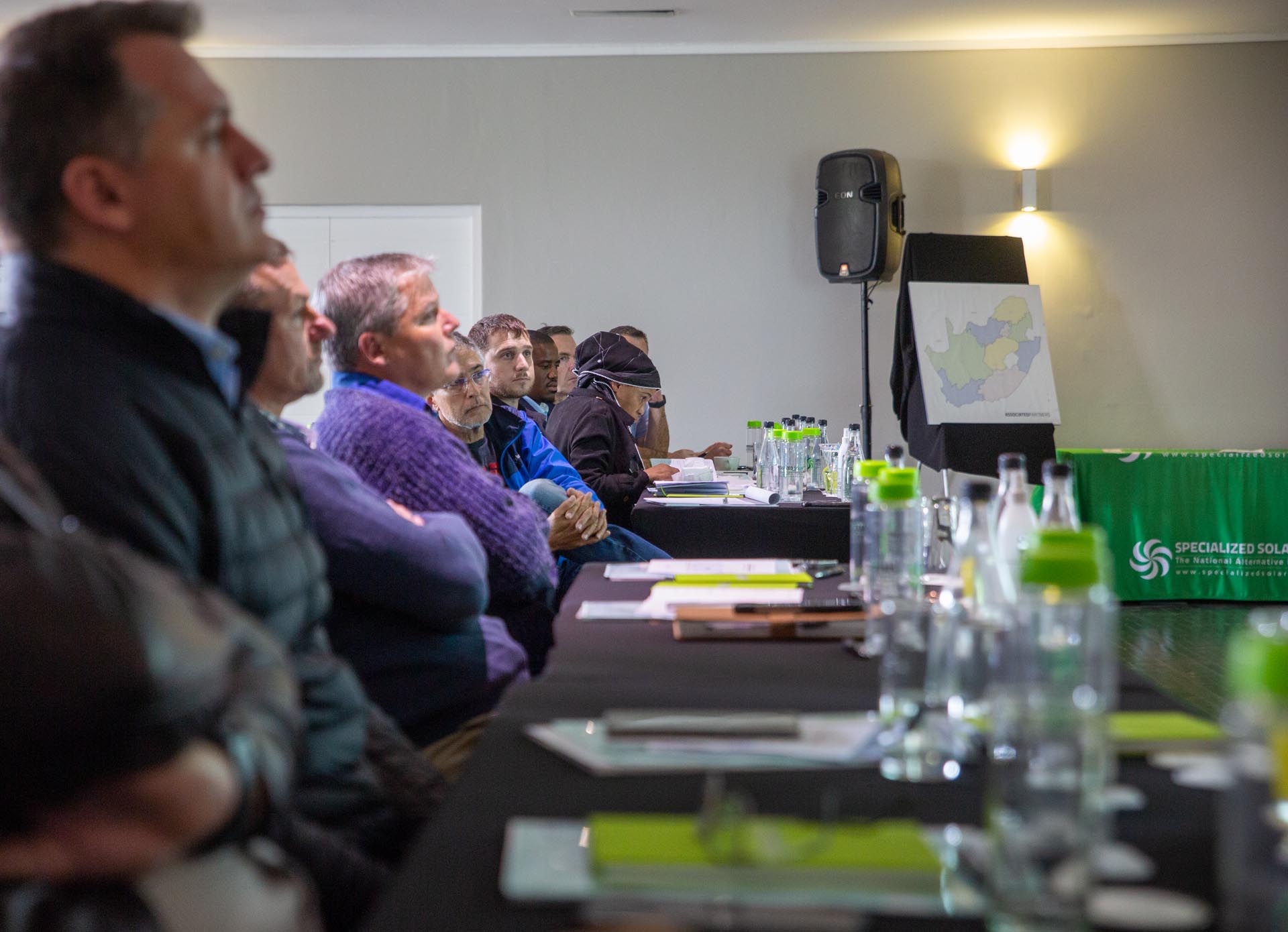 Training attendees at conference at Fancourt George by Specialized Solar Systems