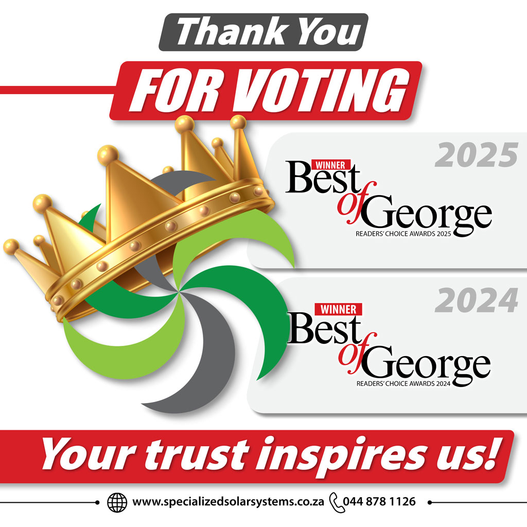 Best of George Best 2025 Best Solar Company Winner - Specialized Solar Systems