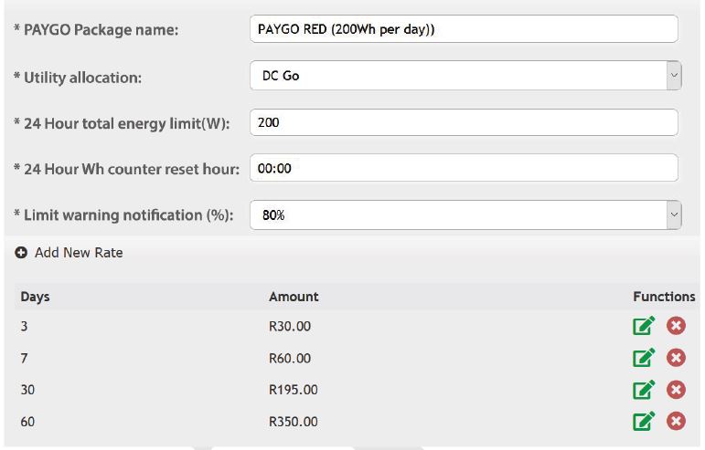 Pay as you go billing setup