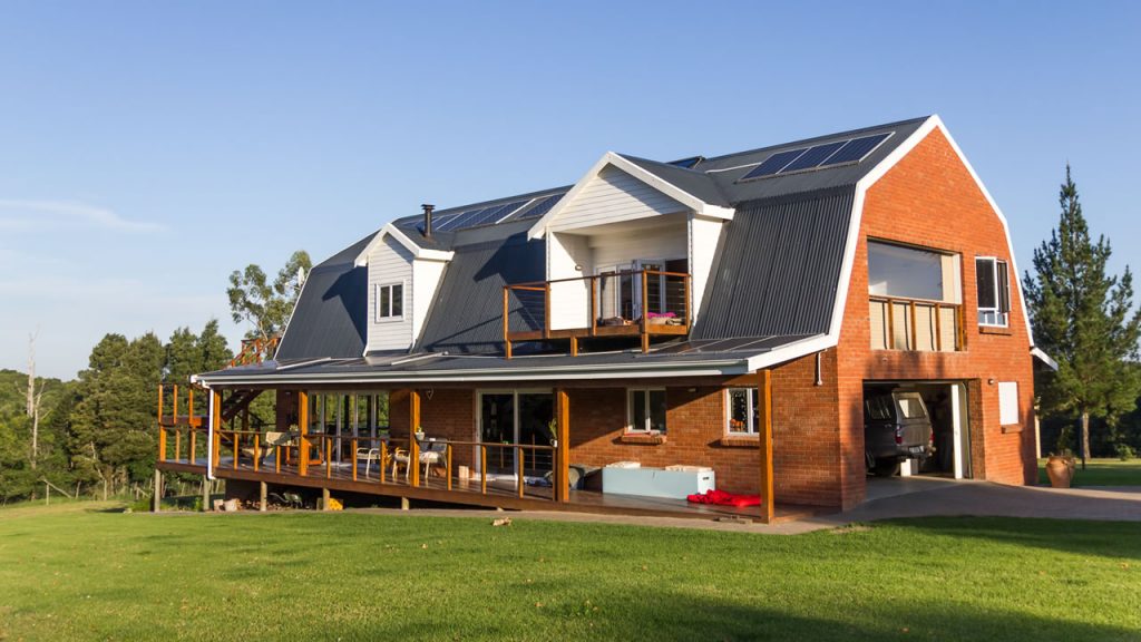 house with solar panels