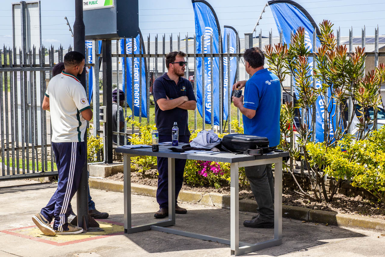 Discussing training with at Specialized Solar Solar Systems 