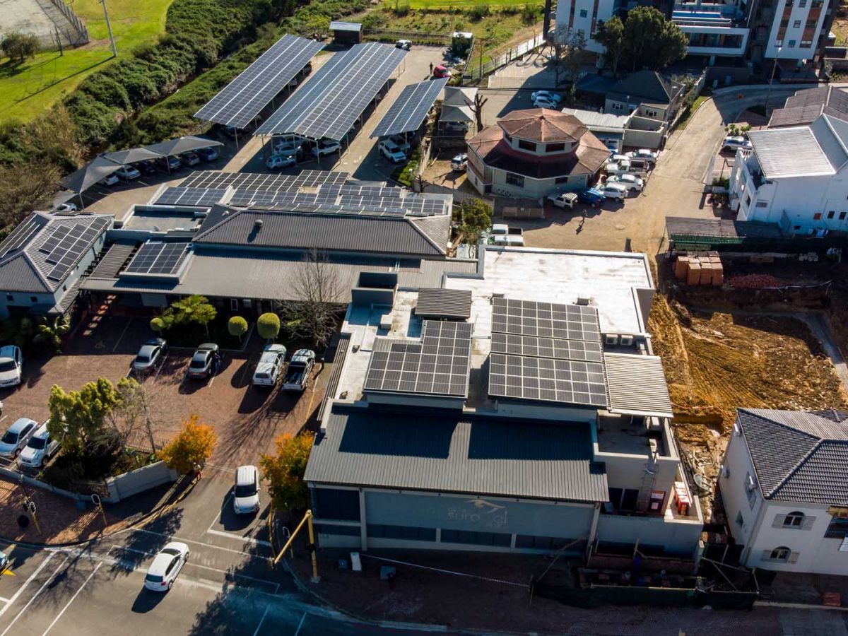 Commercial hybrid solar installation at Surgical Eye Clinic in George