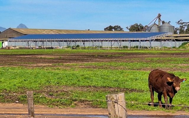 Braams Farm 180kVA 140kWp AC-DC coupled Grid tie solar system
