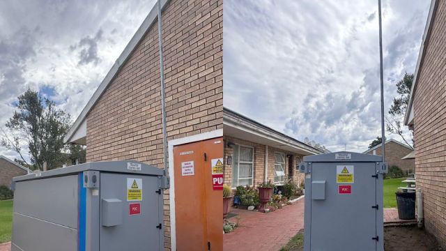 45 kVA EnergyPOD solar and battery system installation with Wi-Fi for managing smart geysers at Huis Harmonie Retirement Home in George, Western Cape