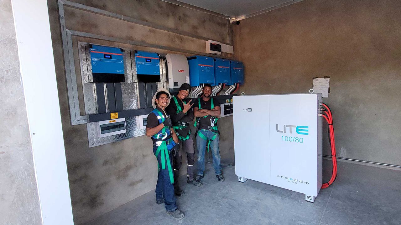 Solar installation supporting agriculture energy used in the Western Cape