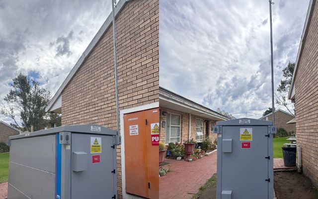 45 kVA EnergyPOD solar and battery system installation with Wi-Fi for managing smart geysers at Huis Harmonie Retirement Home in George, Western Cape